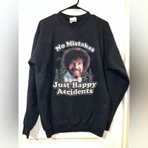 Port and Company Black Graphic Crewneck Sweater